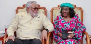 Le couple Nana Konadu Agyeman et Jerry John Rawlings